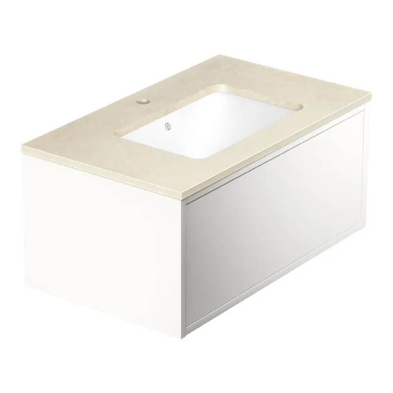 Gustavsberg Ducentic Servantskap 80 cm med Beige Royal Benkeplate og Underlimt Servant