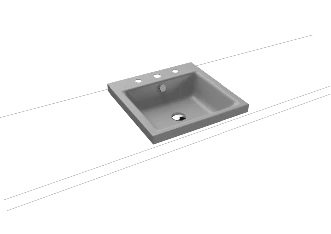 Hovedbilde Kaldewei PURO Mod 3153 Toppmontert Servant, 46x46 cm, Cool Grey 30, 3 ...