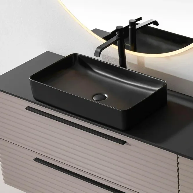 Hovedbilde Scala Bad Alonzo servant 40-60,5 cm toppmontert hvit/sort