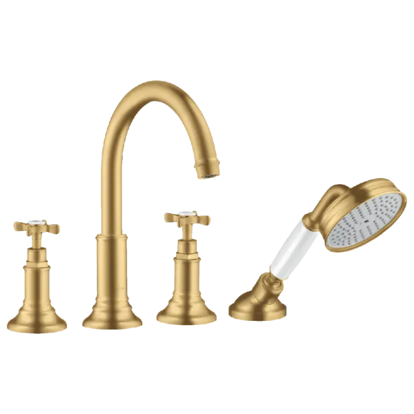 Hovedbilde Axor Montreux 4-hulls Badekarbatteri til karkant med kryssgrep