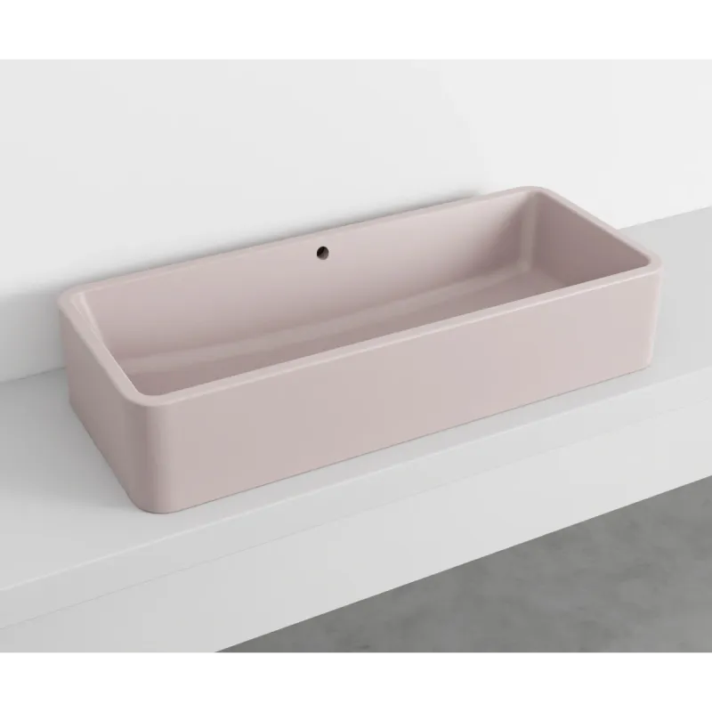 Cielo Shui Comfort rektangulær servant 100x42 cm toppmontering