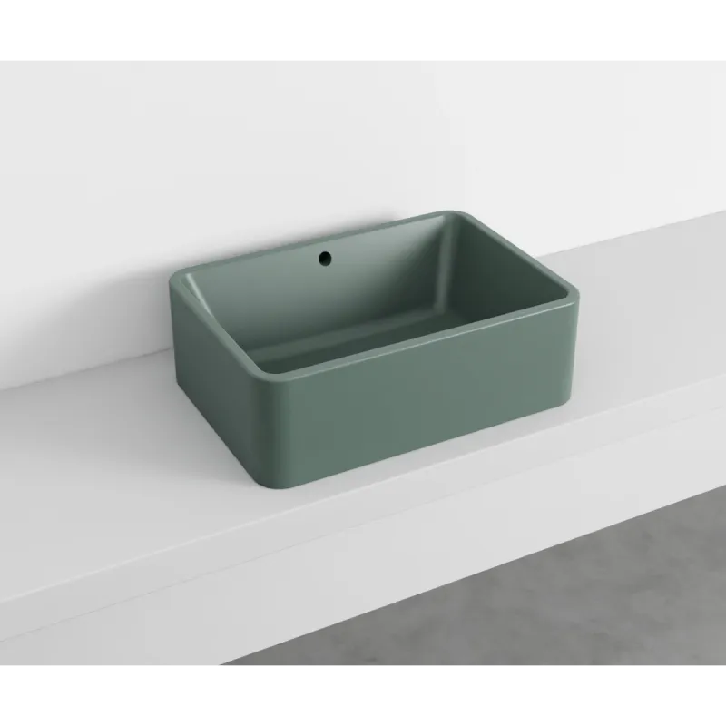 Cielo Shui Comfort rektangulær servant 60x42 cm toppmontering