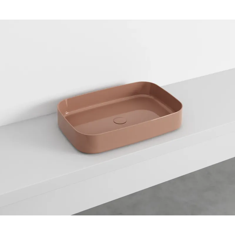 Cielo Shui Comfort rektangulær servant 60x40 cm toppmontering