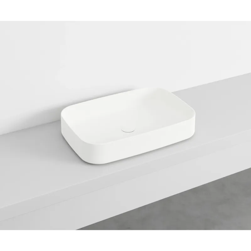 Cielo Shui Comfort rektangulær servant 60x40 cm toppmontering