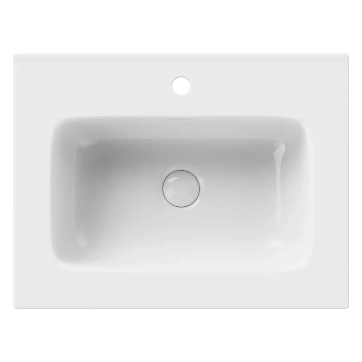FossBad Aqua Enkel Møbelservant 61-121 cm - Porselen