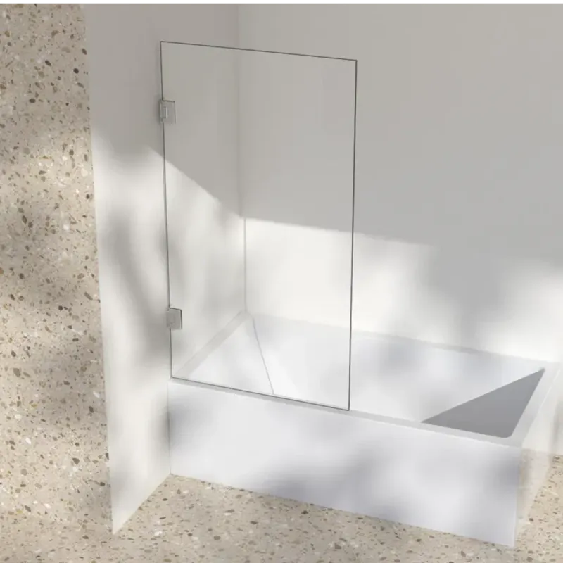 Scala Bad Silvano Badekarvegg 80x145 cm - Klart glass