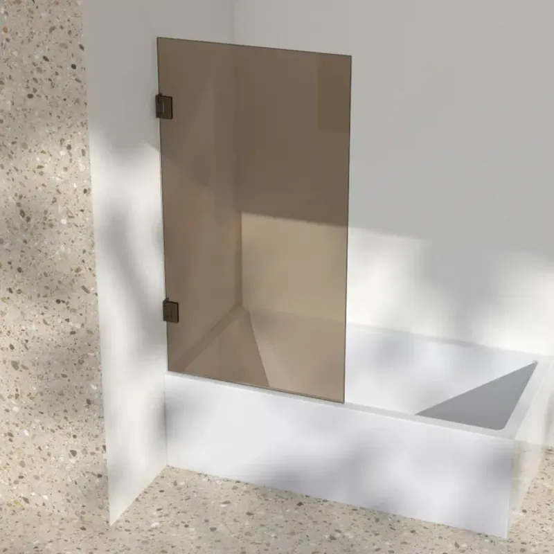 Scala Bad Silvano Badekarvegg 80x145 cm - Bronse glass