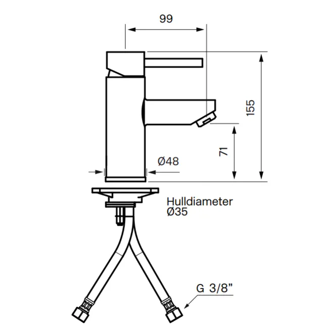 Hovedbilde Tapwell SK071 servantbatteri