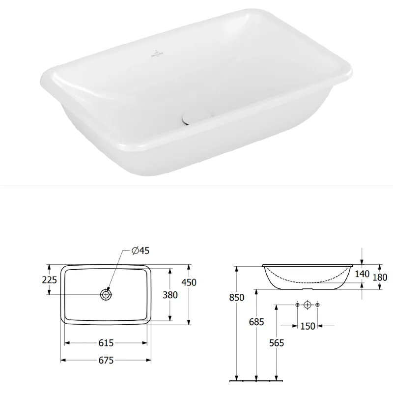 Villeroy & Boch Loop & Friends Nedfelt Servant 67.5x45 cm