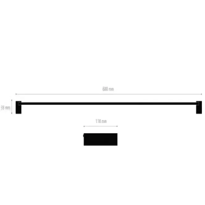 Hovedbilde OUTLET: QTOO Glasshylle 60 cm - blankpolert