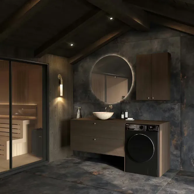 Hovedbilde Fossbad Variant60 Miljø 185,2 cm med Roma Servant, Moon Speil og ...